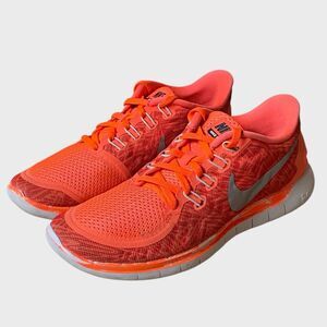 Nike Free 5.0 Running Shoes Women's Size 7 Neon Orange